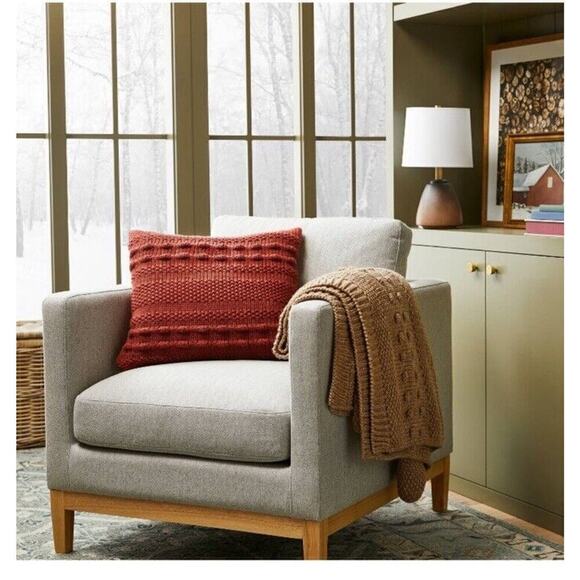 Threshold Designed Studio McGee Oversized Bobble Knit Square Throw Pillow Rust - Picture 10 of 10